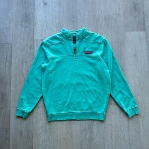 Vineyard Vines Fleece Quarter Zip Pullover Mint Green (Small)